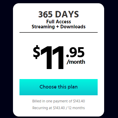 Adult Time 1 Year Streaming & Download Plan