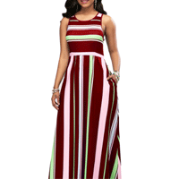 Ericdress Stripe High-Waist Pullover Maxi Dress
