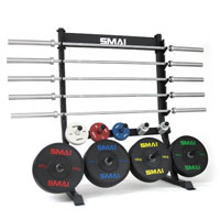 Bumper Plate and Barbell Rack Freestanding