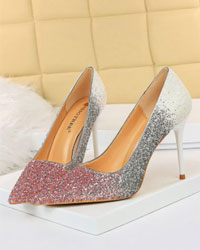 Gradient Glitter Stiletto Heel Shoes