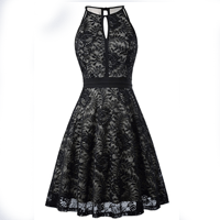  Chicloth Women's Halter Floral Lace Cocktail Party Dress