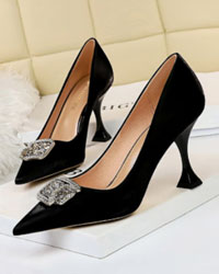 Metal Rhinestone High-heeled Shoes