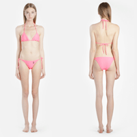 Marcelo Burlon Women's Fuchsia Pink Cross Bikini 