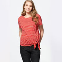Cool Cotton Tie Front Maternity Top