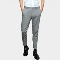 Basique Trendy Rolled Grey Pants