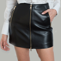 Stella Leather Mini Skirt