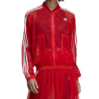 adidas Womens Mesh Track Top - Red